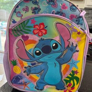 NEW Disney Lilo & Stitch Mini Backpack – Tropical, rainbow 🌈 Glitter Design